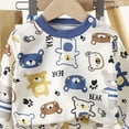 thumbnail image 5 of NOLDARES Toddler Girls Outfits Clothes 2pcs Long Sleeve Cat Print Graphic Tee and Elastic Waist Joggers Set Clothing Fall Winter(White,5-6 Y), 5 of 5