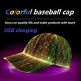thumbnail image 4 of USB Rechargeable LED Fiber Optic Baseball Cap | 7 Color Light Up Hat with 5 Flashing Modes | Adjustable Unisex Party Hat for Men & Women | USB Charging Crazy Cap for Events & Holidays, 4 of 6