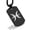 Black, variant on Stainless Steel Pisces Zodiac Sign (Two Fishes) Dog Tag Pendant Necklace