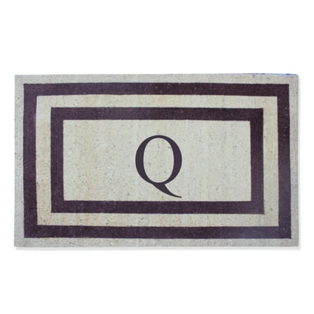 30 X 48 Doormat A1HC First Impression Terrance Coir 30-inch x 48-inch Engineered Anti-shred Classic Border Monogrammed Doormat ()