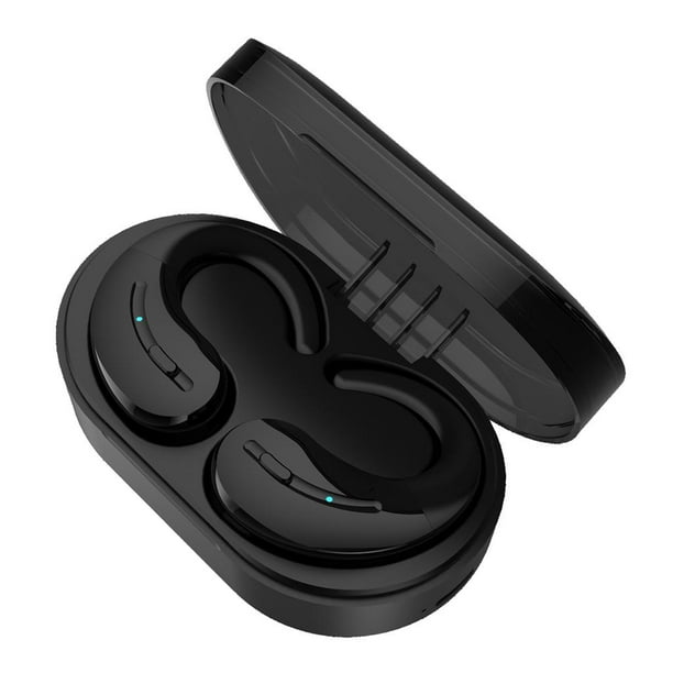 Auriculares inalámbrico en-oído 8D sonido estéreo Bass auriculares construido- micrófono inalámbrico Auriculares auriculares - Negro