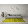 thumbnail image 3 of Ahgly Company Indoor Rectangle Abstract Yellow Contemporary Area Rugs, 2' x 5', 3 of 4