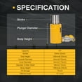 thumbnail image 6 of LCyindu 10T Hydraulic Jack Ram 2" Stroke Solid Single Acting Hydraulic Ram Cylinder Hydraulic Lifting Jack for Machinery, Bridge, RSC-101, 6 of 7