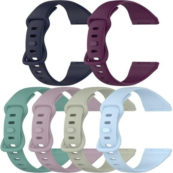 REQO Replacement Band for Compatible with Fitbit Versa 4 Women/Man Silicone Wristband Strap/Bands for Versa 4 SmartWatch -Large(6.1-9)