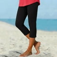 thumbnail image 4 of XUANTAOO Capri Leggings For Women 2026 Trendy Zipper Knee Length Crop Trousers Summer Women Capri Pants Women'S Casual Pants & Capris Black Capri For Women, 4 of 9