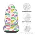 thumbnail image 4 of Picia Colorful Pattern With Cute Chameleons Print Waterproof Sweating Car Seat Cover for Post Gym Workout, Running, Beach and Hiking, Universal Fit Anti-Slip Bucket Seat Protector, 4 of 5