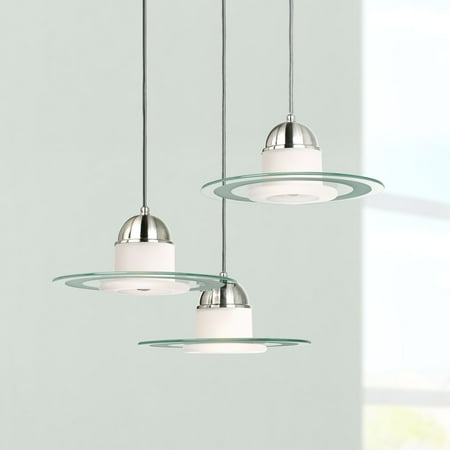 360 Lighting Brushed Nickel Pendant Chandelier 20 Wide Modern 360 Lighting Brushed Nickel Pendant