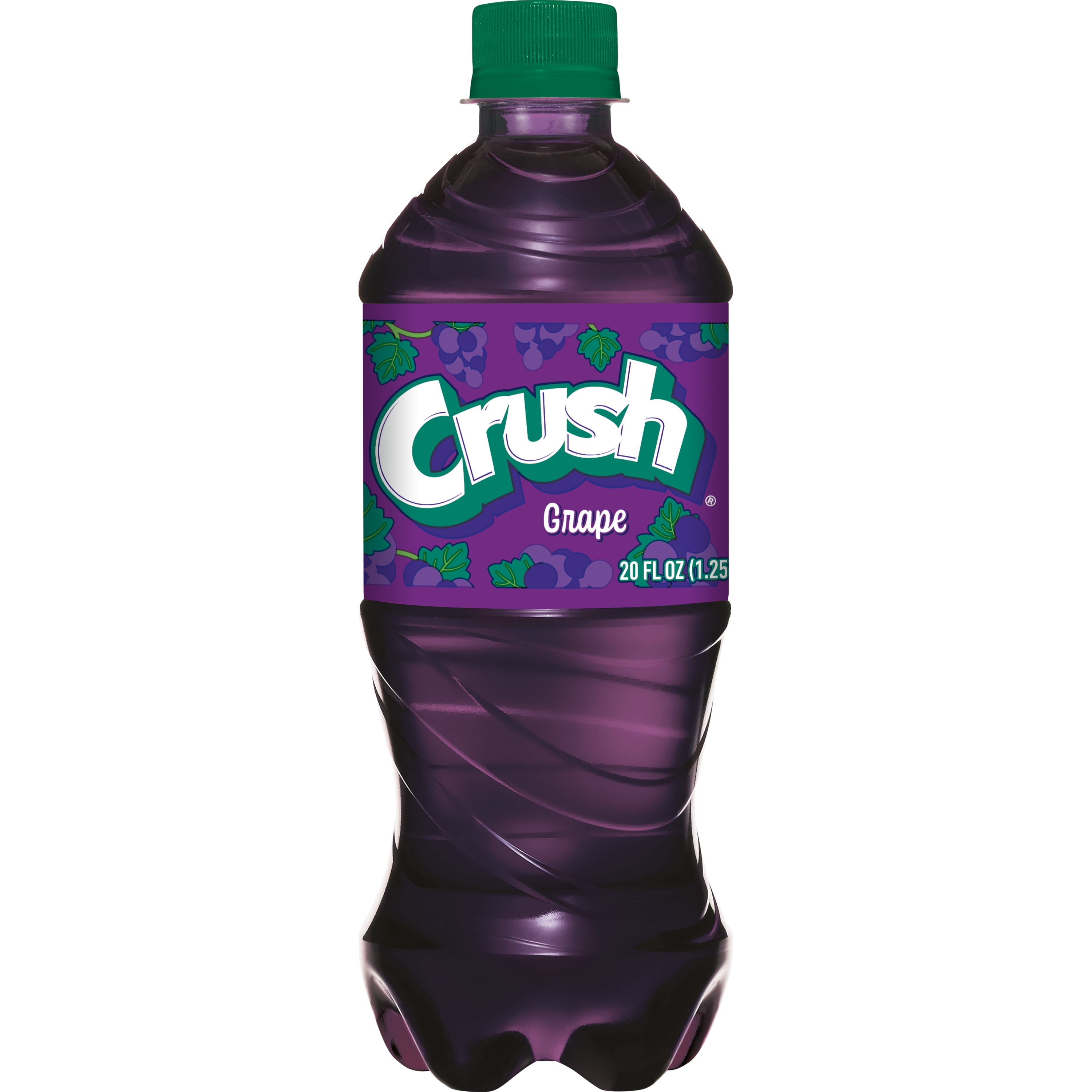 Crush Caffeine Free Grape Soda Pop, 20 fl oz, Bottle