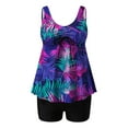 thumbnail image 5 of GEWSEY Womens Blouson Tankini Top No Bottom Loose Fit Swim Top Modest Tank Top Purple, XL, 5 of 5