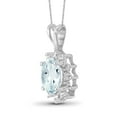 thumbnail image 2 of 0.44 Carat T.G.W. Aquamarine Gemstone and Accent White Diamond Women's Pendant, 2 of 4