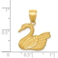 thumbnail image 3 of Real 14kt Yellow Gold Diamond-cut Swan Pendant; for Adults and Teens; for Women and Men, 3 of 4