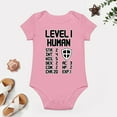 thumbnail image 4 of Level 1 Human Baby Bodysuit – Funny Gamer Newborn Outfit for Boys Or Girls, Video Game Themed Toddler Romper Pink-style 12months, 4 of 7