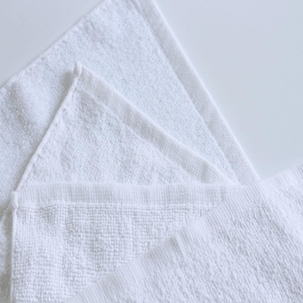 LYCAQL 24PCS Washcloth for Bathroom Kitchen, White Square Towel Pure Cotton Hotel Catering Aviation Disposable Hand Towel Hotel Food Hot Pot Restaurant Small Towel
