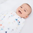 thumbnail image 2 of HALO Sleepsack Swaddle, 100 percent cotton, Multi Triangle, Unisex, Small, 3-6 Months, 2 of 7