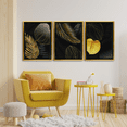 thumbnail image 3 of Cuadro decorativo Maxigráfica Shop Set hojas doradas HD Canvas Abstracto Elegante, 3 of 3