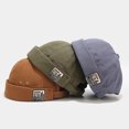 thumbnail image 2 of Sombrero de algodón Qarigey vintage Docker ajustable Color negro, 2 of 6