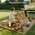 thumbnail image 5 of Fsddascl Sunflower Outdoor Rug for Patio/Deck/Porch, Non-Slip Large Area Rug 5 x 8 Ft, Bee Vintage Summer Floral Pastoral Rustic Indoor Outdoor Rugs Washable Area Rugs, Reversible Camping Rug Carpet, 5 of 5
