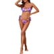 thumbnail image 2 of INSPIRAR CHIC Bikini de Dos Piezas con Patrón de Escamas de Pescado, Tiras Ajustables, Parte Superior Triangular, Talla X-Large, Azul-Rosa, 2 of 5