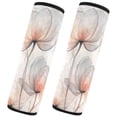 thumbnail image 2 of WOBOGO Illustration Of Translucent Flowers Seat Belt Cover 2 Piece Soft Comfort Driving Shoulder Pad Suitable for All Cars and Backpacks, 2 of 8