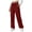 Pants - Wine, variant on Xdegoge Womens Corduroy Pants Elastic Drawstring Waist Straight Leg Pants Casual Sporty Loose Bottoms Trendy Solid Color Lightweight Trousers with Pockets