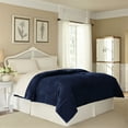 thumbnail image 2 of Vellux Plush Quilted Blanket, King, Navy, 2 of 7