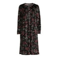 thumbnail image 5 of Aria Women's and Women's Plus Size Long Sleeve Ballet Velour Nightgown, 5 of 5