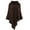 Brown, variant on Ladies' Hooded Cape with Fringed Hem, Crochet Poncho Knitting Patterns for Women Hot Pink One Size