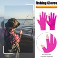 thumbnail image 4 of Tmvgtek 1 Par De Guantes De Pesca Antideslizantes 2 Dedos Cortados Hielo Seda Mano Proteger (Rosa) Tmvgtek pescar, 4 of 8