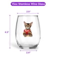 thumbnail image 5 of Happy Valentine's Day Abyssinian Brings Love Heart 15oz Stemless Wine Glass Mug Cat Lover Kitten Owner Gifts Wine Glasses Cup - 02028, 5 of 5