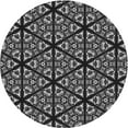 thumbnail image 1 of Ahgly Company Tapis Rond Lavable en Machine Intérieur Transitionnel Gris Minuit, 6 Pieds Rond, 1 of 7