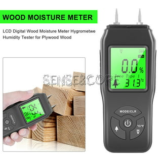 R&D MT-15 EMT01 Wood Moisture Meter Wood Humidity Tester Hygrometer Timber  Damp Detector Tree Density Digital tester Grey
