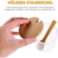 thumbnail image 2 of Bol à Sucre en Verre Transparent avec Couvercle Cuillère de Service Pot à Sel Pot à Poivre Bocal de Rangement Pot à Assaisonnement, 2 of 4