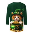 thumbnail image 4 of St Patricks Day Sweatshirt For Women Funny Long Sleeve Hoodies Clover Print Pullover Tops St Pattys Day Shirts, 4 of 5