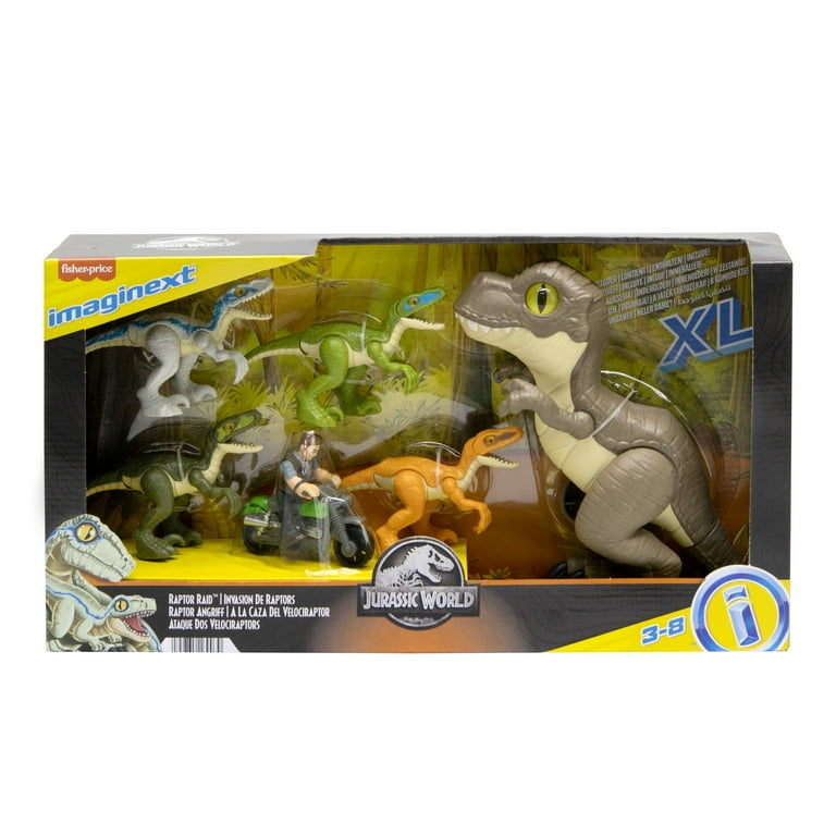 Imaginext Jurassic World Owen Grady with Raptors and rex