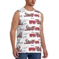 thumbnail image 2 of Balery Retro Train Men's Sleeveless Muscle Shirts Workout Tank Top, Moisture Wicking, Odor Protection-3X-Large, 2 of 8