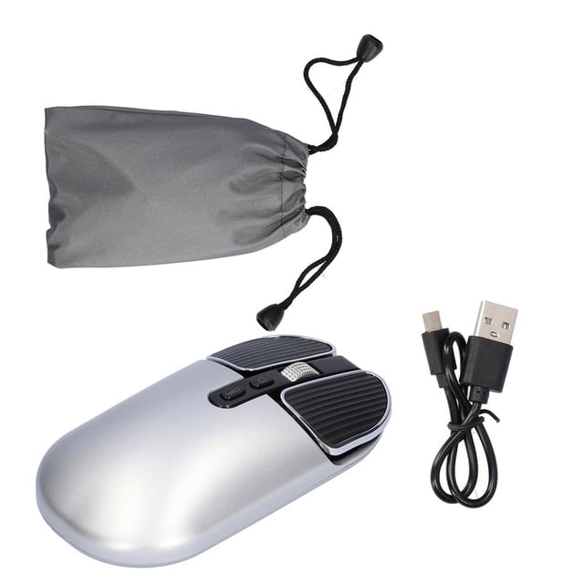 Ratón Inalámbrico Recargable Mute Quiet Click Mouse Ratón Ergonómico Conexión 2.4G 800/1200/1600Dpi Tecla De Acceso Directo De Escritorio Delgado Para Pc Laptop Notebook Cateissary EL014172-05