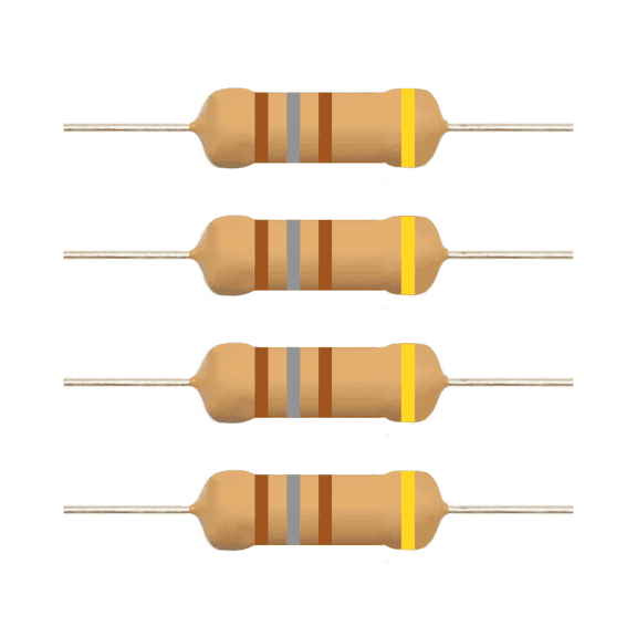 E5-Electronics Carbon Film Resistors 180 Ohm 1/4 Watt 20 Count