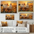 thumbnail image 4 of Designart "At Sunset Loving Chicken painting" Animals Floater Framed Canvas Wall Art, 4 of 7