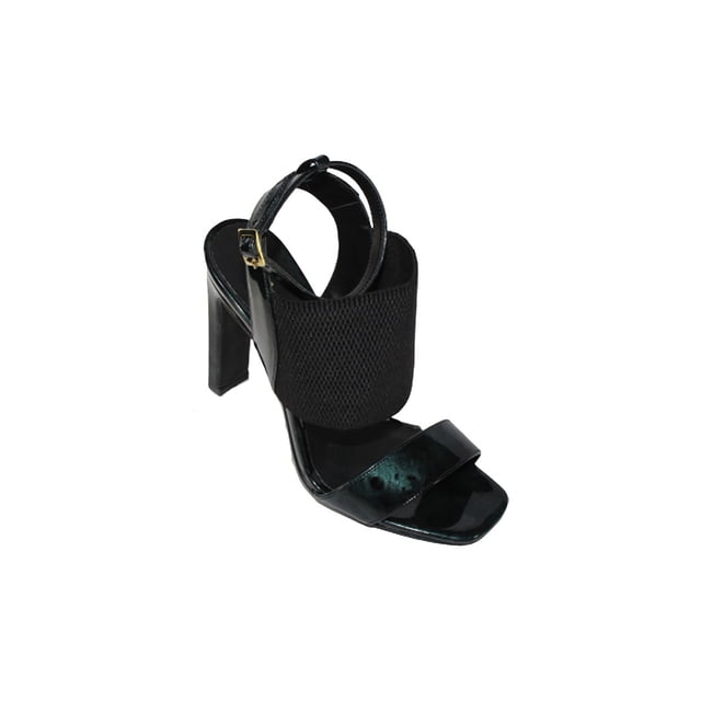 SANDALIAS VESTIR TACONES GIUSTO DAMA MUJER CHAROL RETRO NEGRO 7001 LEON 7001p