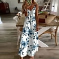thumbnail image 2 of Joau Womens Vintage Printed Sleeveless Baggy Maxi Dress Summer Casual V Neck Loose Flowy Long Dress Evening Party Holiday Beach Sundress, 2 of 5