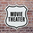 thumbnail image 4 of Movie Theater 12 inch X 12 inch Shield-Shaped Rust-Free Aluminum Metal Sign Weather Resistant Made in the USA, 4 of 6