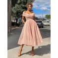 thumbnail image 1 of Vestido elegante De fiesta De noche con hombros descubiertos, corte en A, para invitados De Boda, vestido De cumpleaños para cóctel, Vestidos De Novia, 1 of 5