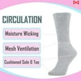thumbnail image 6 of NevEND Women's Diabetic Cotton Crew Socks Breathable, 9-11, 6 Pairs, 6 of 7