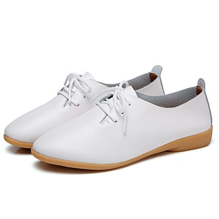 

YTJX Fashion Womens Breathable Lace Up Shoes Flats Casual Shoes
