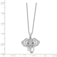 thumbnail image 2 of White Sterling Silver necklace Cable Themed Cubic Zirconia CZ Clear 18 in 23 mm 1, 2 of 2
