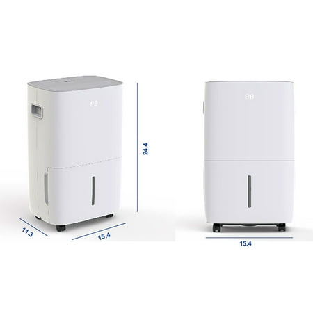 JHS - 50 Pint Dehumidifier with Built-In Pump - White