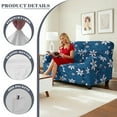 thumbnail image 6 of Xoenoiee Polynesian Plumeria Print 6 Pieces Recliner Loveseat Covers Stretch Recliner Sofa Slipcover with Elastic Bottom Jacquard Fitted Reclining Couch Cover Furniture Protector with Pockets, 6 of 6