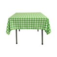 thumbnail image 1 of LA Linen TCcheck58x58-LimeK84 Polyester Gingham Checkered Square Tablecloth, White & Lime - 58 x 58 in., 1 of 1