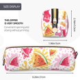 thumbnail image 3 of Disketp Watermelon Estuche de Lápices de Cuero con Cierre, Estuche Compacto para Papelería, Bolígrafos y Accesorios Pequeños, 3 of 7
