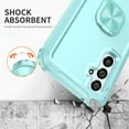 thumbnail image 4 of Petocase for Samsung Galaxy A54 5G Case,Heavy Duty Rugged Shockproof With 360° Ring Holder [Support Car Mount] Hybrid Bumper Silicone+Hard Back Cover,with 2 Screen Protector&Lens Protector-Green, 4 of 7